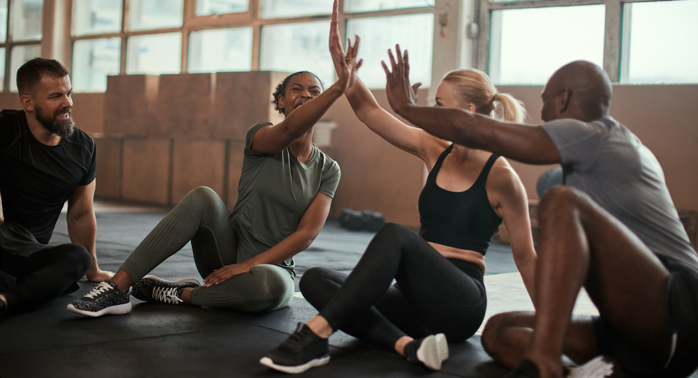exercise class helping clients manage medication weight gain in recovery