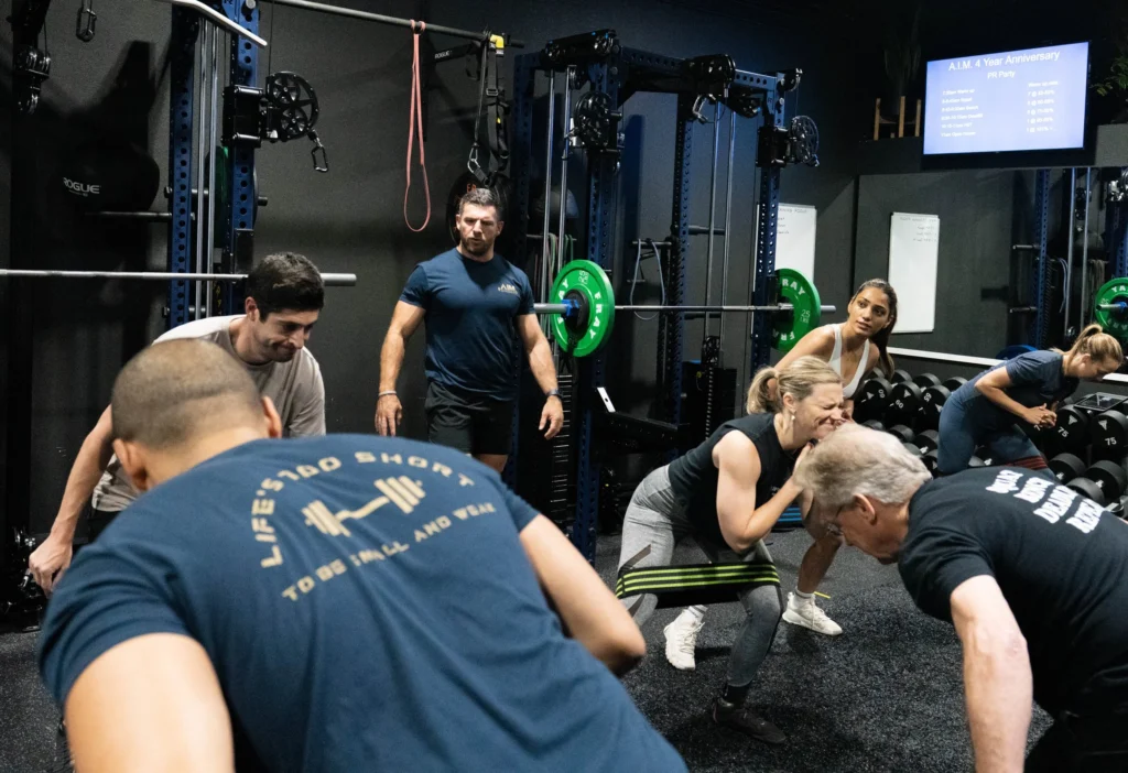 client exercising to reduce medication weight gain in recovery